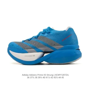 Adidas Adizero Prime X3 Running Shoes with Dual Carbon Plates