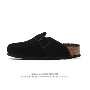 Birkenstock Boston Suede Shearling Indoor Slippers for Men and Women