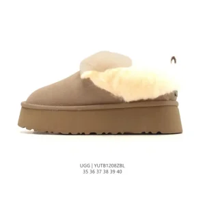 UGG Classic Mini Boots with Sheepskin Lining and Faux Fur Trim
