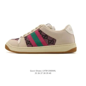 Gucci Screener Vintage Leather Sneakers for Women