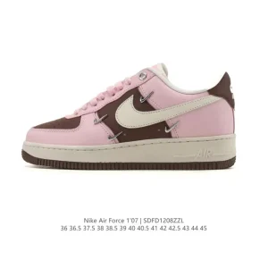 Nike Air Force 1 Low 07 White Leather Sneakers with Air Cushioning