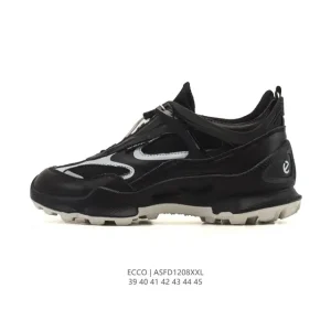 ECCO Men's Chunky Sole Casual Sneakers Lightweight Breathable Lace-Up Shoes