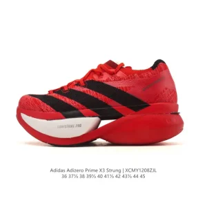 Adidas Adizero Prime X3 Running Shoes with Dual Carbon Plates
