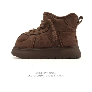 UGG Kids Retro Snow Boots with Wool Lining and Thick Sole