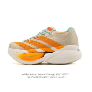 Adidas Adizero Prime X3 Running Shoes with Dual Carbon Plates