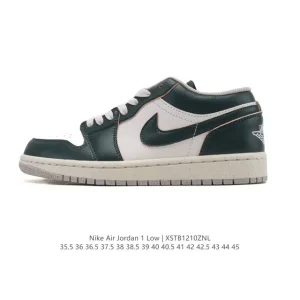 Jordan AJ1 Low Retro Leather Basketball Shoes with Air Cushion