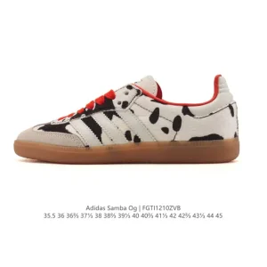 Adidas Samba OG Classic Leather Sneakers White Gum Sole