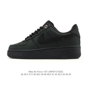 Nike Air Force 1 '07 Low White Leather Sneakers with Air Cushion
