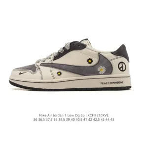 Jordan Air 1 Low OG SP Military Blue Reverse Swoosh Sneakers