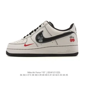 Nike Air Force 1 Low White Leather Casual Shoes for Men and Women