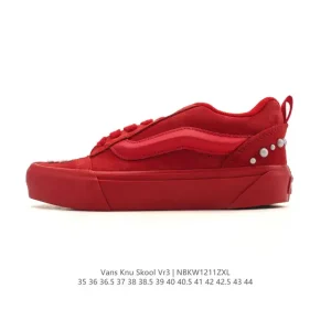 Vans Knu Skool Low Top Skateboard Shoes Vintage Style Unisex Sneakers