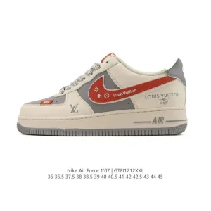 Nike Air Force 1 '07 Low White Leather Sneakers with Air Cushion