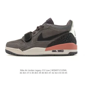 Jordan Legacy 312 Low Men's Basketball Shoes - Black & White