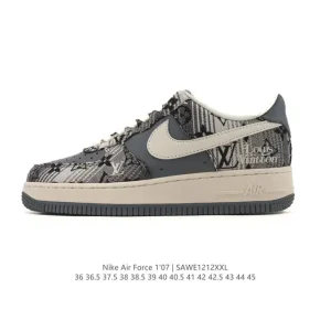 Nike Air Force 1 07 Low White Leather Sneakers with Air Cushion