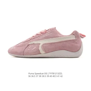 Balenciaga Speedcat Leather Vintage Racing Sneakers